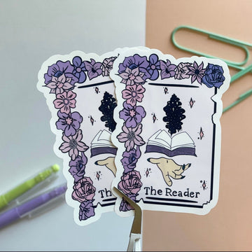 The reader tarot card sticker