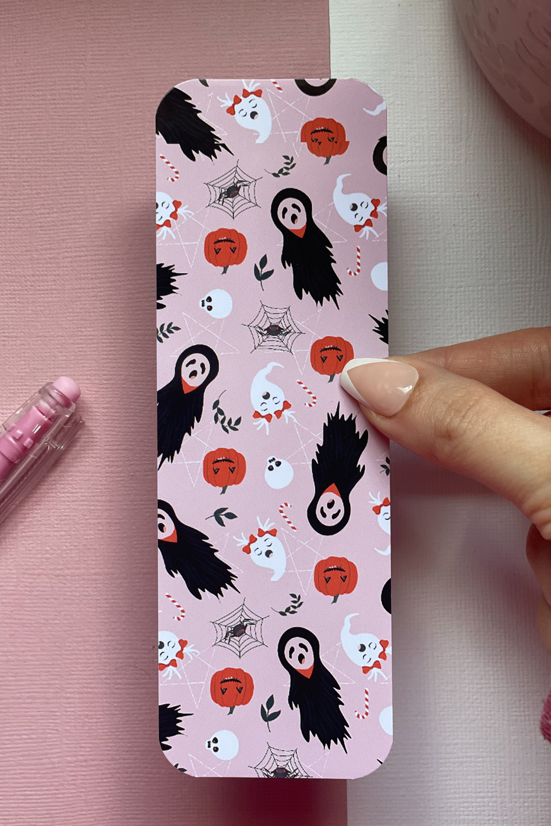 Pink Spooky Bookmark Set