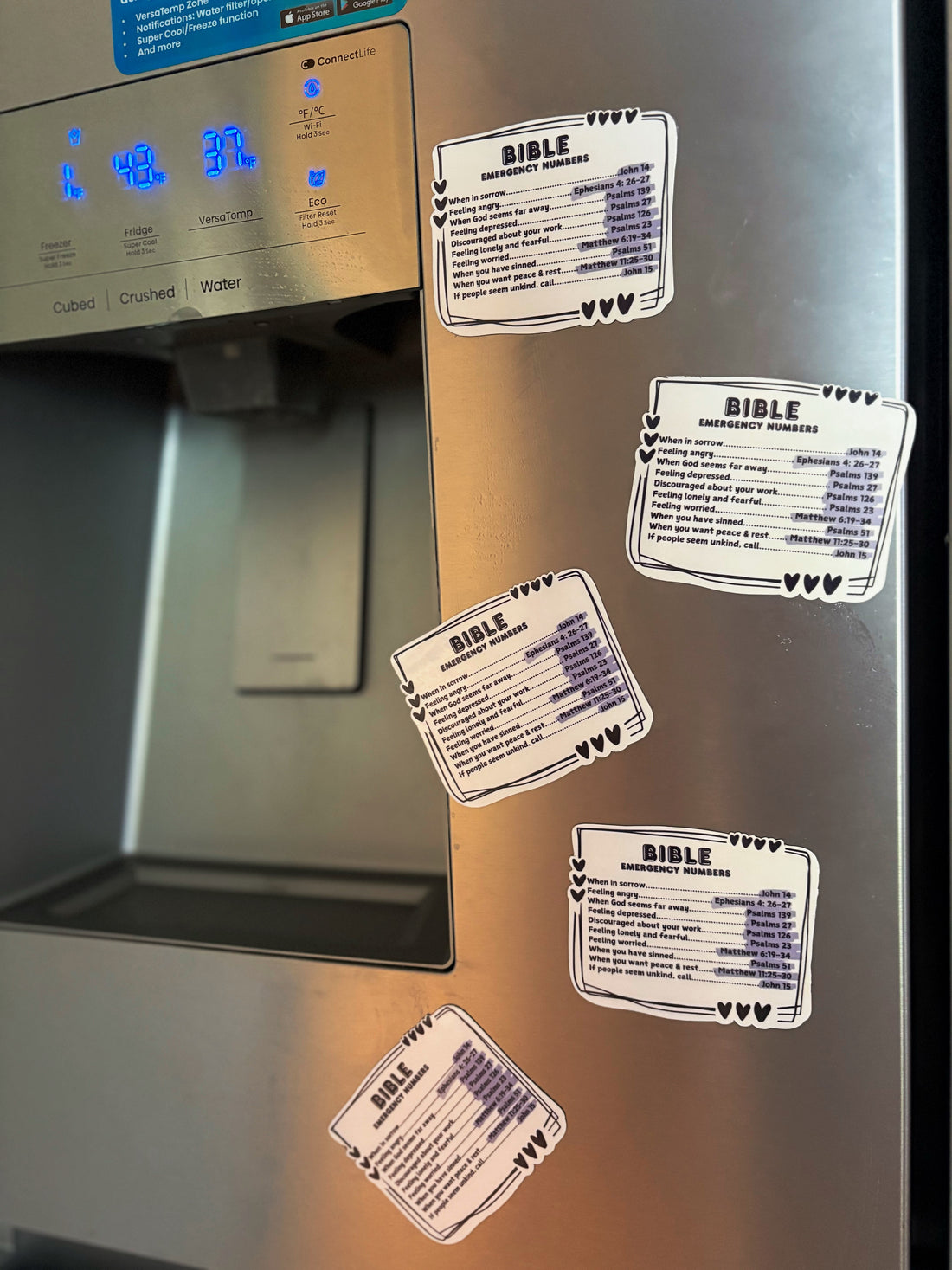 Bible Emergency Numbers Fridge Magnet