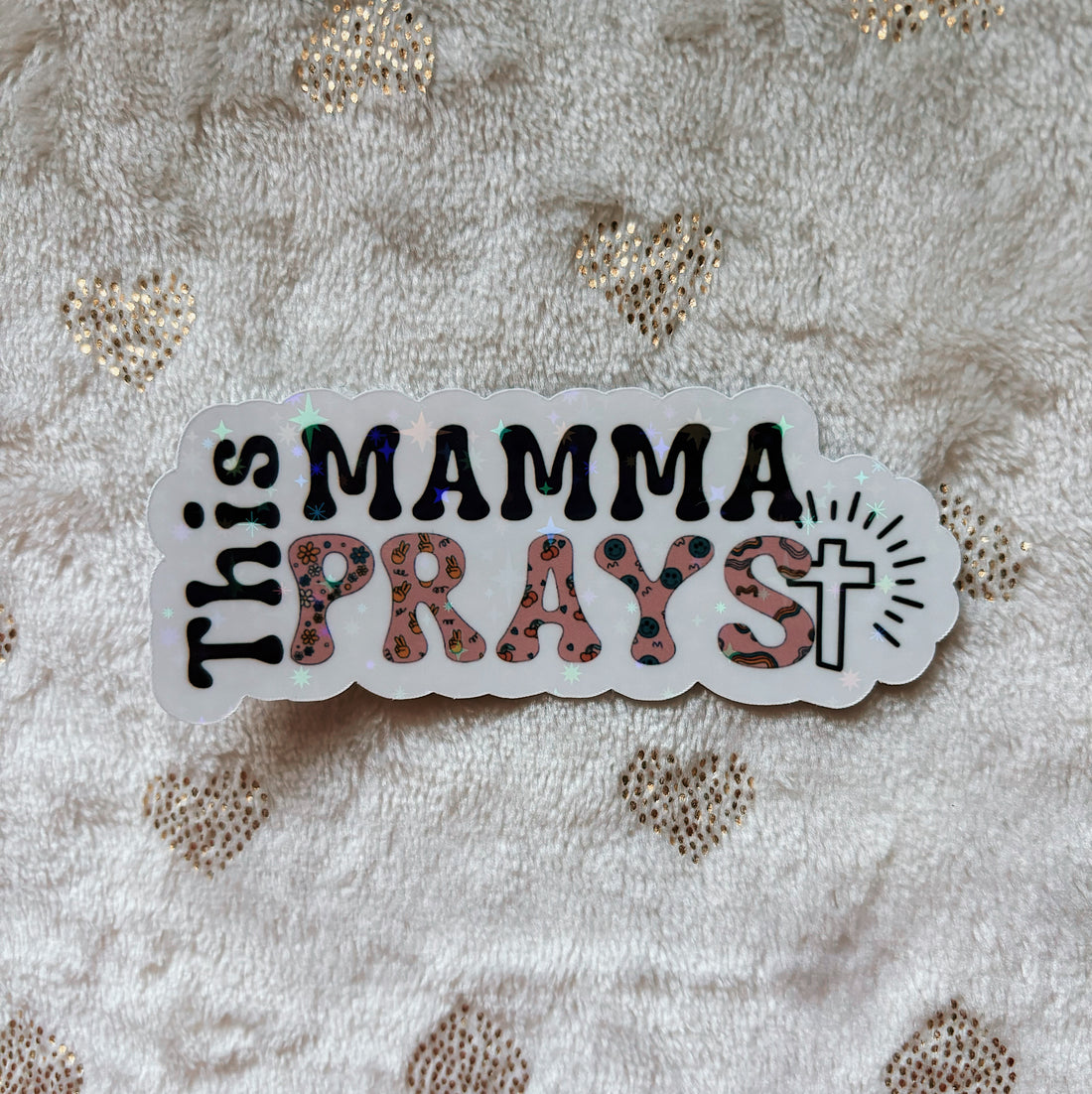 This mamma prays sticker