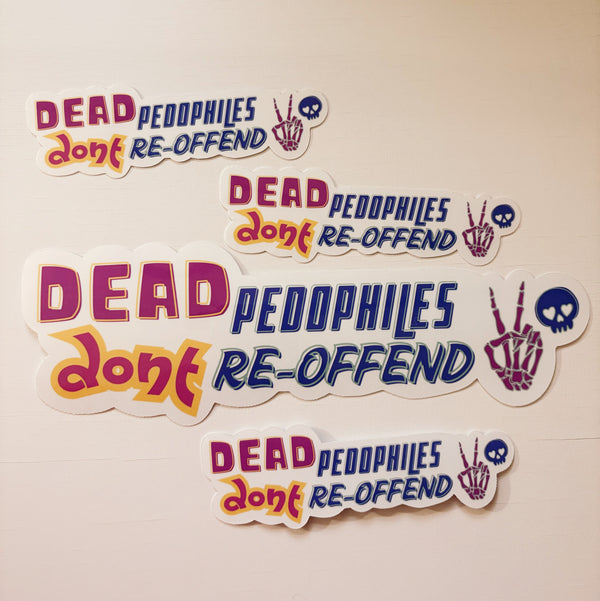 Dead pedo small sticker
