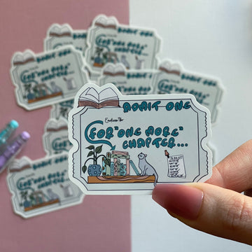 One more chapter admit one sticker