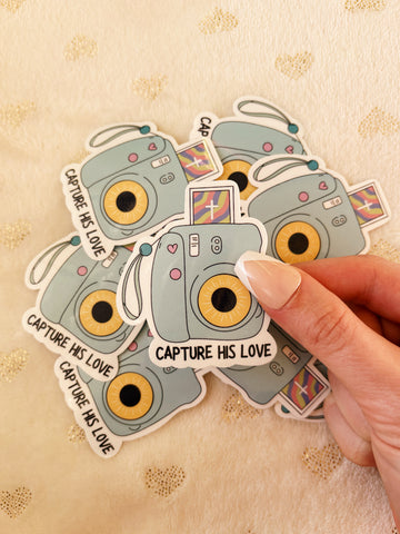 Capture his love faith sticker, Christian gifts,