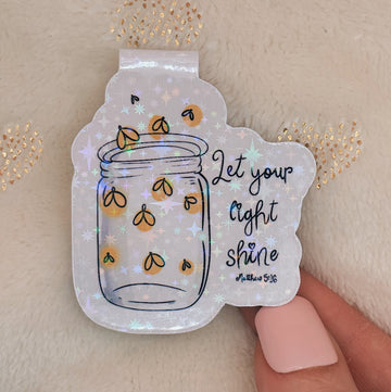 Let your light shine magnetic bookmark