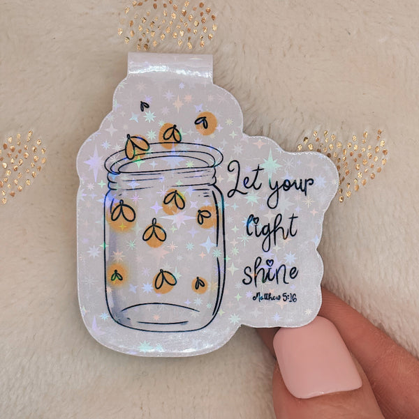 Let your light shine magnetic bookmark